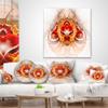 Designart Large Red Symmetrical Fractal Heart' Abstract Throw Living Room, Sofa, High Quality Pillow Insert + Cushion Cover Printed On Both Side 18 in. x 18 in view 3