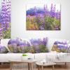 Designart Meadow in Alaska with Purple Flowers' Floral Throw Living Room, Sofa, High Quality Pillow Insert + Cushion Cover Printed On Both Side 26 in. x 26 in view 3