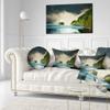 Beautiful Lake by Green Mountains' Landscape Printed Round Throw Pillow & Round Cushion Pillow Cover for Living Room, Sofa view 2