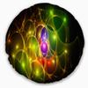 Designart Glowing Fractal Underwater World' Abstract Throw Cushion Pillow Cover for Living Room, Sofa 20" Round view 1