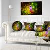 Designart Glowing Fractal Underwater World' Abstract Throw Cushion Pillow Cover for Living Room, Sofa 20" Round view 2