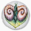 Designart Heart with Two Snails in Love' Animal Throw Living Room, Sofa, High Quality Pillow Insert + Cushion Cover Printed On Both Side 20" Round view 1