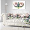 Designart Heart with Two Snails in Love' Animal Throw Living Room, Sofa, High Quality Pillow Insert + Cushion Cover Printed On Both Side 20" Round view 2