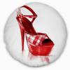 Designart Red Heel Women s Shoe' Contemporary Throw Living Room, Sofa, High Quality Pillow Insert + Cushion Cover Printed On Both Side 20" Round view 1