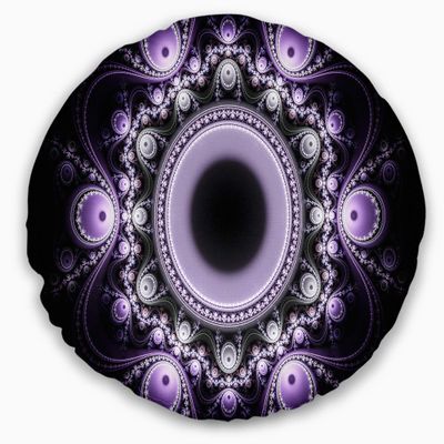 Light Purple Pattern with Circles' Abstract Throw Lumbar Pillow & Lumbar Cushion Pillow Cover for Living Room, Sofa
