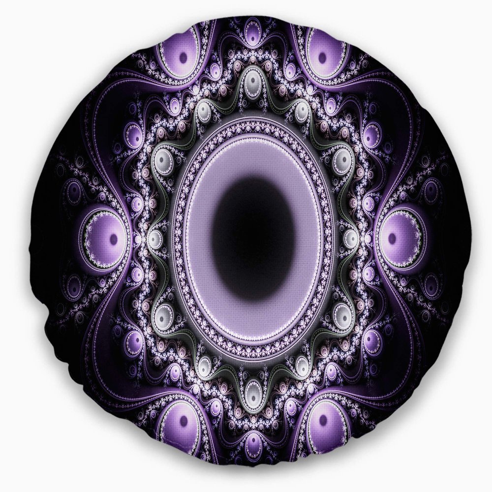 Light Purple Pattern with Circles' Abstract Throw Lumbar Pillow & Lumbar Cushion Pillow Cover for Living Room, Sofa