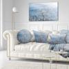 Designart Leafless Winter Branches' Landscape Throw Living Room, Sofa, High Quality Pillow Insert and Cushion Cover Printed 20" Round view 2