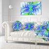 Designart Green Blue Fractal Glass Texture' Abstract Throw Living Room, Sofa, High Quality Pillow Insert + Cushion Cover Printed On Both Side 20" Round view 2