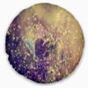 Designart Blue Butterfly and Purple Flowers' Floral Throw Living Room, Sofa, High Quality Pillow Insert + Cushion Cover Printed On Both Side 20" Round view 1