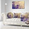 Designart Blue Butterfly and Purple Flowers' Floral Throw Living Room, Sofa, High Quality Pillow Insert + Cushion Cover Printed On Both Side 20" Round view 2