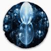 Designart Blue Water Drops on Mirror' Abstract Throw Cushion Pillow Cover for Living Room, Sofa 20 Inches Round view 1