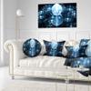 Designart Blue Water Drops on Mirror' Abstract Throw Cushion Pillow Cover for Living Room, Sofa 20 Inches Round view 2