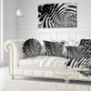 Designart White Flower Shaped Fractal Art' Abstract Throw Cushion Pillow Cover for Living Room, Sofa 20 Inches Round view 2