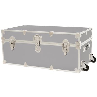 Rhino Trunk & Case Classic Large Trunk With Wheels 32"x18"x14", 1500+ lbs Capacity - Many Colors, Soft-Close Lid. Strong, USA Made Summer Camp Footlocker and Secure College Dorm Storage Chest