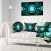 Designart Bright Blue Psychedelic Relaxing Art' Abstract Throw Cushion Pillow Cover for Living Room, Sofa 20 Inches Round view 2