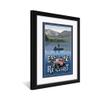 East Lake Resort Fishing Professionally Framed & Matted Art Print from Travel Artwork by Artist Paul Leighton Framed Art Size: 18" x 24" view 3