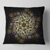 Designart Black Yellow Fractal Flower Pattern' Abstract Throw Living Room, Sofa, High Quality Pillow Insert + Cushion Cover Printed On Both Side 16 in. x 16 in view 1