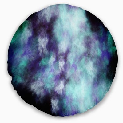 Designart Perfect Flowery Starry Sky' Abstract Throw Living Room, Sofa, High Quality Pillow Insert + Cushion Cover Printed On Both Side 20" Round