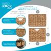 BIRDROCK HOME Storage Shelf Organizer Baskets with Handles - Handwoven Abaca Seagrass Wicker Basket for Pantry, Living Room, Office & Bathroom, Versatile Under Shelf Storage - Set of 3, Natural view 4