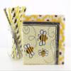 Bumblebee Party Supplies Tableware Kit (Napkins & Straws) -Summer, Spring Party, Birthday Partyware - 16 Ct Bumblebee Paper Napkins & 25 Ct. Straws, Cute Picnic Table Decorations view 1