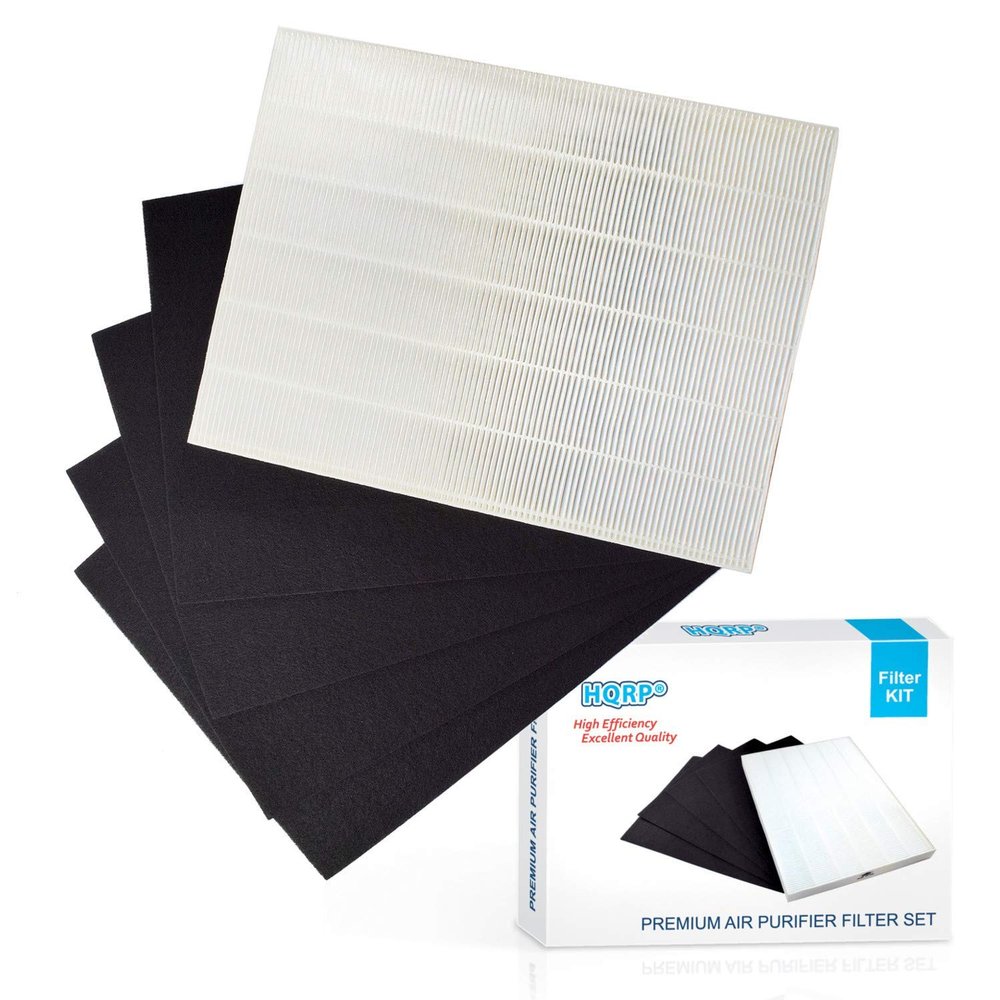 HQRP Filter Set (True HEPA + 4 Carbon) compatible with Fellowes AP-300PH AP-300, HF-300 9370101/9372101 Replacement