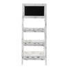 Nearly Natural 3ft. White Washed Farmhouse Stand with Chalkboard view 3