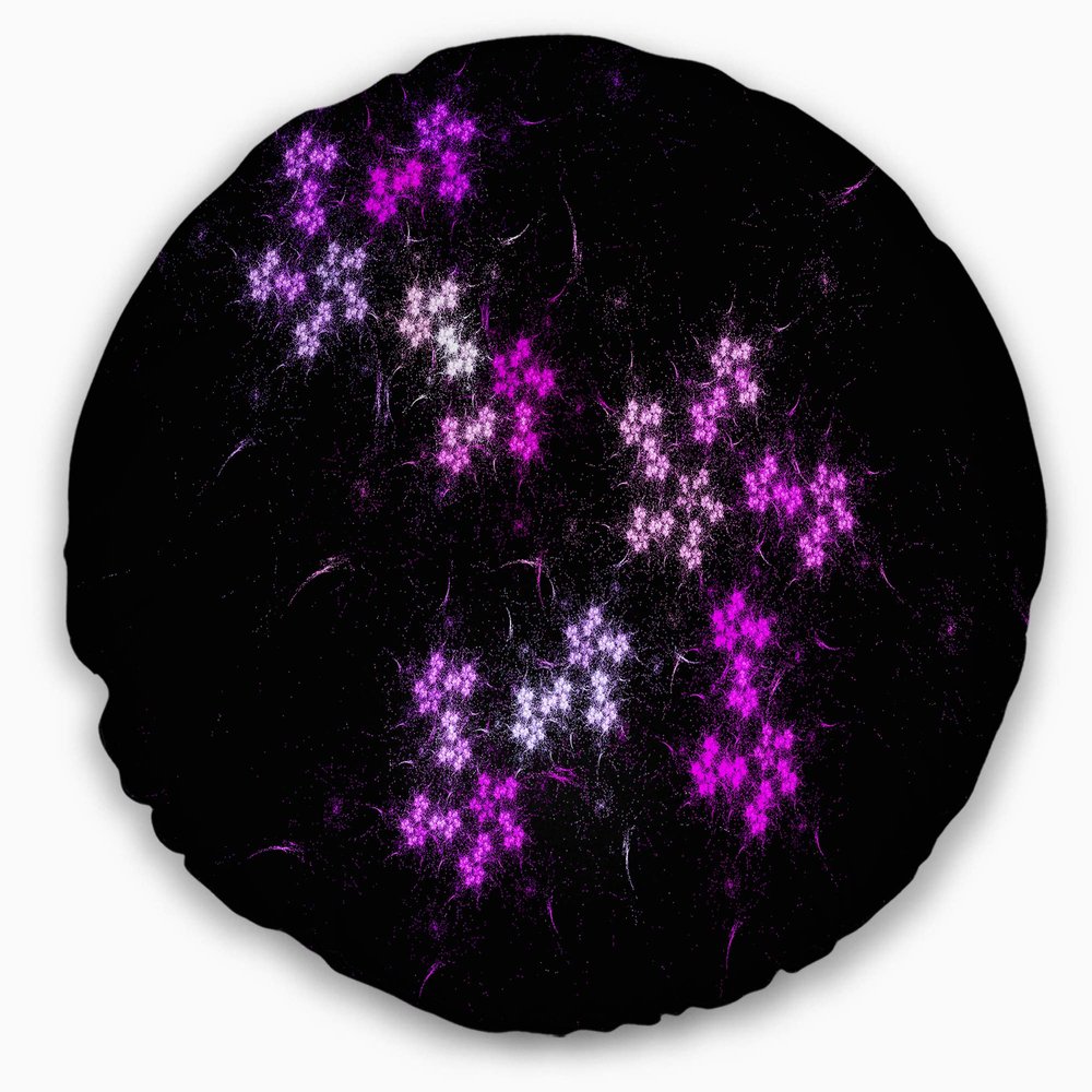 Designart Placer Stars in Distant Galaxy' Abstract Throw Living Room, Sofa, High Quality Pillow Insert + Cushion Cover Printed On Both Side 20" Round
