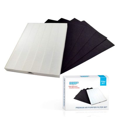 HQRP True HEPA + 4 Carbon Filter Set compatible with Fellowes Aeramax 290/300 / DX95, 9287201 & 9324201 Air Filter Replacement