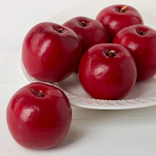 Factory Direct Craft Realistic Look Red Apples | 6 Apples | for Indoor Decor