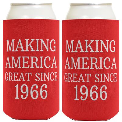 60th Birthday Gifts for All Making America Great Since 1966 2-Pack Can Drink Thermocoolers