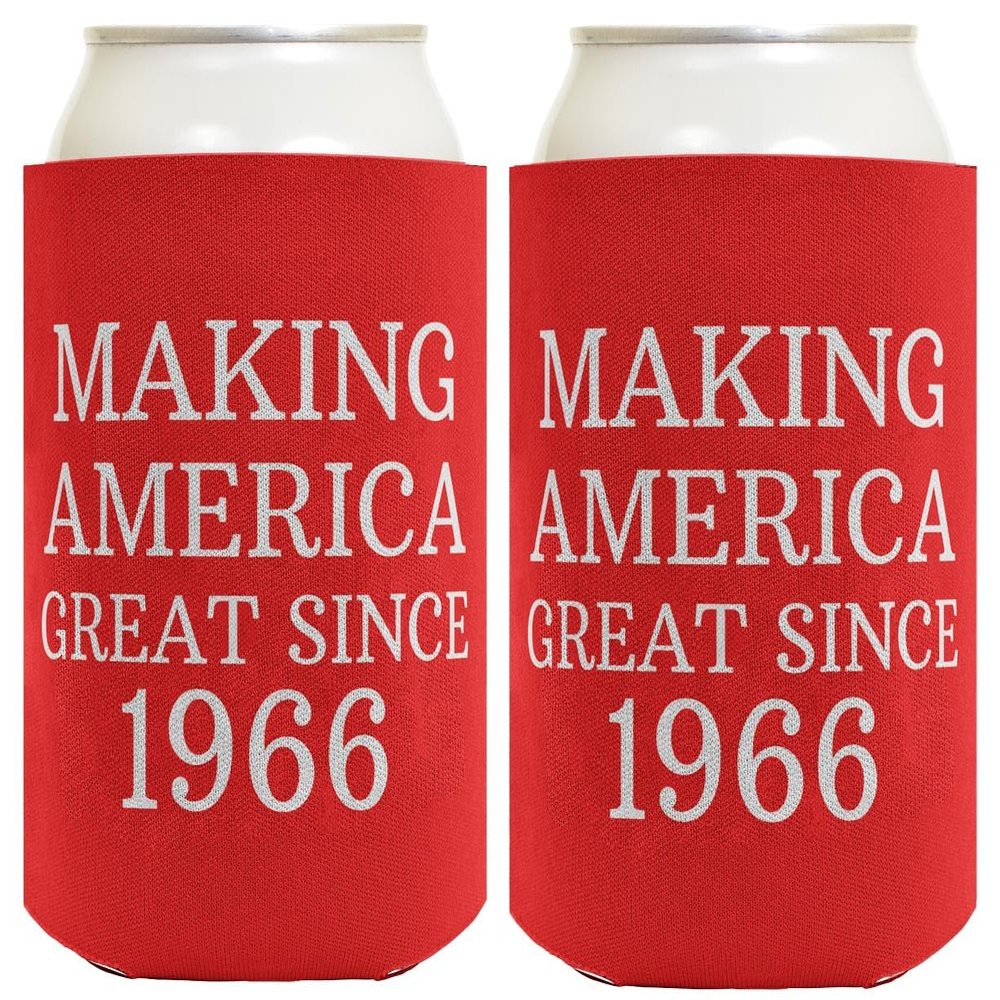 60th Birthday Gifts for All Making America Great Since 1966 2-Pack Can Drink Thermocoolers