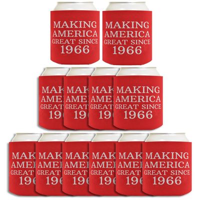 60th Birthday Gifts for All Making America Great Since 1966 12-Pack Can Coolers Coolies