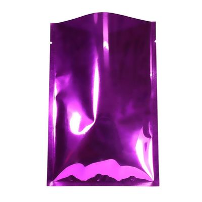 QQ Studio 100 Heat Sealable Mylar Foil Bag Pouch for Sampling Packaging Food Storage Food Safe (MED ~3.8"x5.7", Glossy Purple)