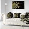 Abstract Fractal Gold Square Pixel' Abstract Throw Lumbar Pillow & Lumbar Cushion Pillow Cover for Living Room, Sofa view 2