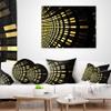 Abstract Fractal Gold Square Pixel' Abstract Throw Lumbar Pillow & Lumbar Cushion Pillow Cover for Living Room, Sofa view 3