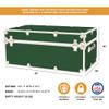 Rhino Trunk & Case Classic Large Trunk With Wheels 32"x18"x14", 1500+ lbs Capacity - Many Colors, Soft-Close Lid. Strong, USA Made Summer Camp Footlocker and Secure College Dorm Storage Chest view 2