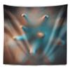 Designart ' Blue Macro Prickly Texture' Abstract Tapestry Blanket Dcor Wall Art for Home and Office, Created On Lightweight Polyester Fabric x Large: 92 in. x 78 in view 2