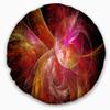Designart Pink on Black Fractal Illustration' Abstract Throw Living Room, Sofa, High Quality Pillow Insert + Cushion Cover Printed on Both Side 20 Inches Round view 1