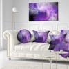 Designart Perfect Light Purple Starry Sky' Abstract Throw Living Room, Sofa, High Quality Pillow Insert + Cushion Cover Printed on Both Side 20 Inches Round view 2
