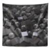Designart ' Balls and Cubes 3D Design' Abstract Tapestry Blanket Dcor Wall Art for Home and Office, Created on Lightweight Polyester Fabric XL: 92" x 78" view 2