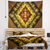 Designart ' Cabalistic Yellow Fractal Design' Abstract Tapestry Blanket Dcor Wall Art for Home and Office X-Large: 92 in. x 78 in view 1