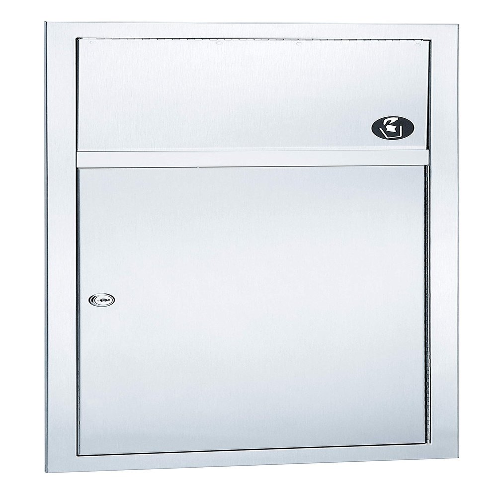Bradley 3251-1000 Waste Receptacle SEMI RECESSED 2.8 Gallon