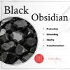 mookaitedecor Black Obsidian Crystal Elephant Sculpture Statue Crafts Healing Reiki Pocket Gemstone Figurines 1.5 Inch view 2