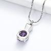Imrsanl Crystal Cremation Jewelry for Ashes Round Cut Birthstone Urn Pendant Necklace for Women Men Pet Ashes Memorial Gifts Keepsake Jewelry (Customize) view 3