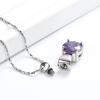 Imrsanl Crystal Cremation Jewelry for Ashes Round Cut Birthstone Urn Pendant Necklace for Women Men Pet Ashes Memorial Gifts Keepsake Jewelry (Customize) view 4