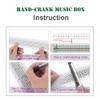 30 Note Tape Hand Crank Mechanical Musical Box Movement + Hole Puncher+ 20 Blank Strip Tapes DIY Your Songs with Tool Kit view 3