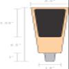 6.5" Solid Maple Tapered Chalkboard Tap Handle view 2