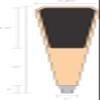 12" Solid Maple Angled Chalkboard Tap Handle view 2