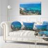 Designart White Tip Agrigento in Sicily Italy' Landscape Throw Living Room, Sofa, High Quality Pillow Insert + Cushion Cover Printed On Both Side 20" Round view 2