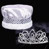 Anderson's Silver Crushed Satin King Crown and Adela Queen Tiara Royalty Set, King and Queen Set For Prom, Homecoming, School Dance, Costume, Party, Pageant, Event view 1